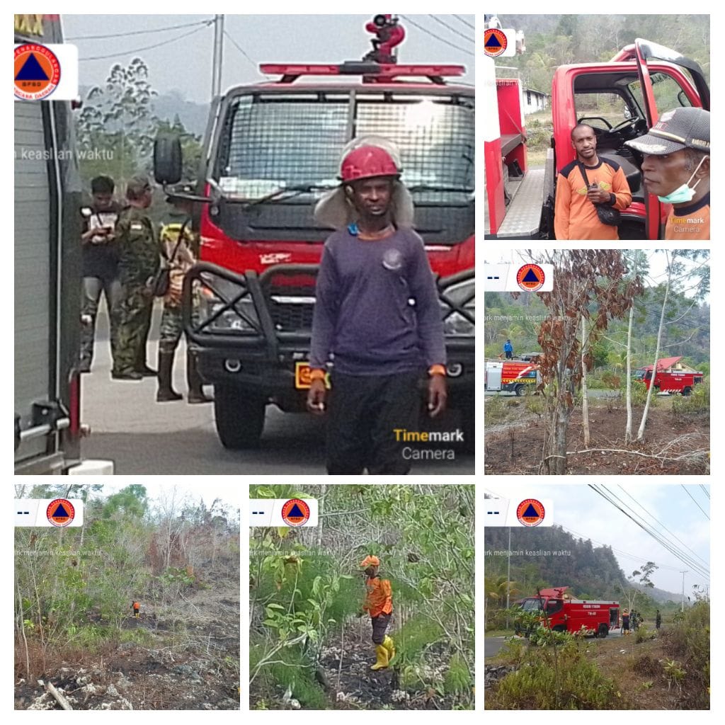 Pemadaman Karhutla di Distrik Yendidori